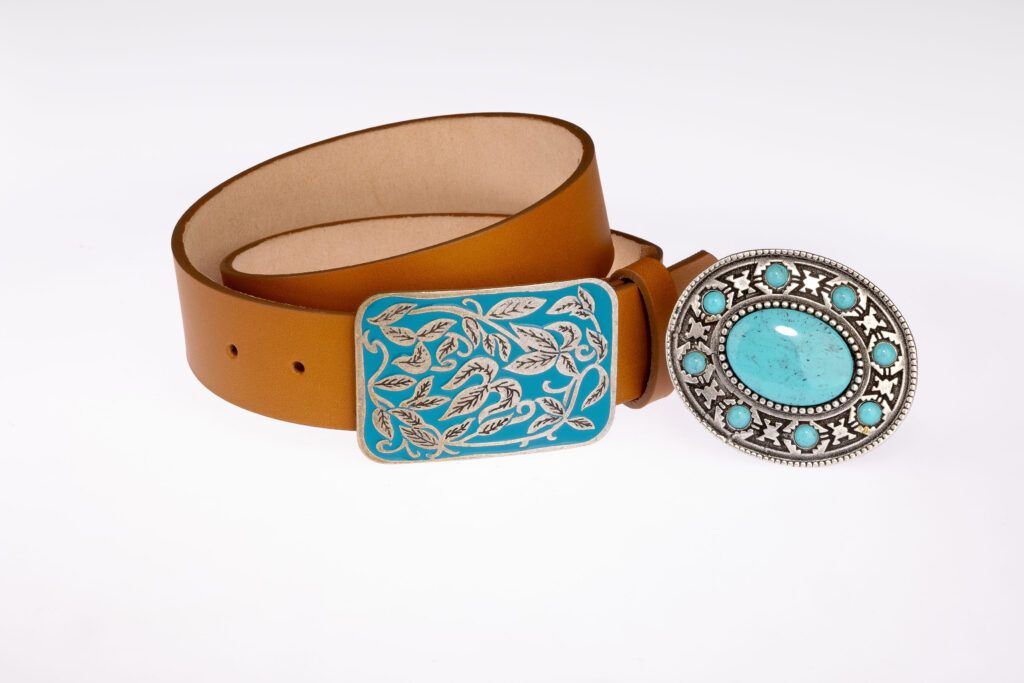 Cintura 40 mm — Fibbie Cowgirl rettangolo & Cowgirl turchese