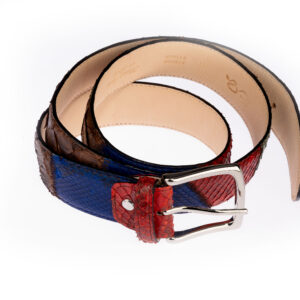 Cintura Uomo 40 mm — Pitone Foderato Nabuk Patchwork